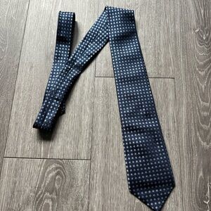 Calvin Klein Blue Geometric Silk Tie